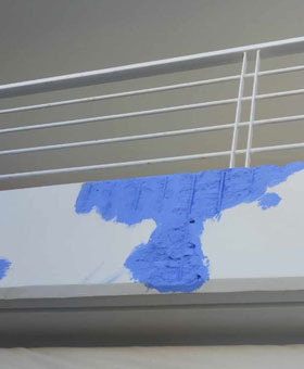 Εργασίες:Επιδιωρθωση εμφανων μπετων σε μπαλκονι στο περιστερι Αττικης